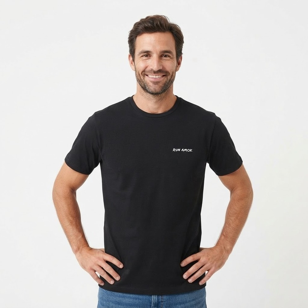 Roark Mathis Core SS T-Shirt Mens XXL Black NWT Run Amok RK403 Drirelease